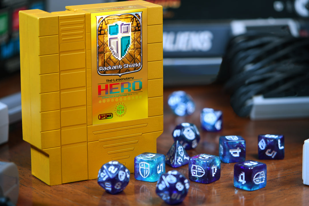 1UP-Dice Radiant Shield polyhedral set