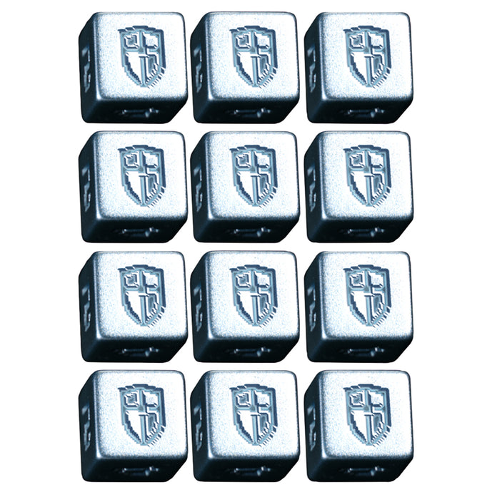 1UP-Dice Radiant Silver Shield 12d6 Set