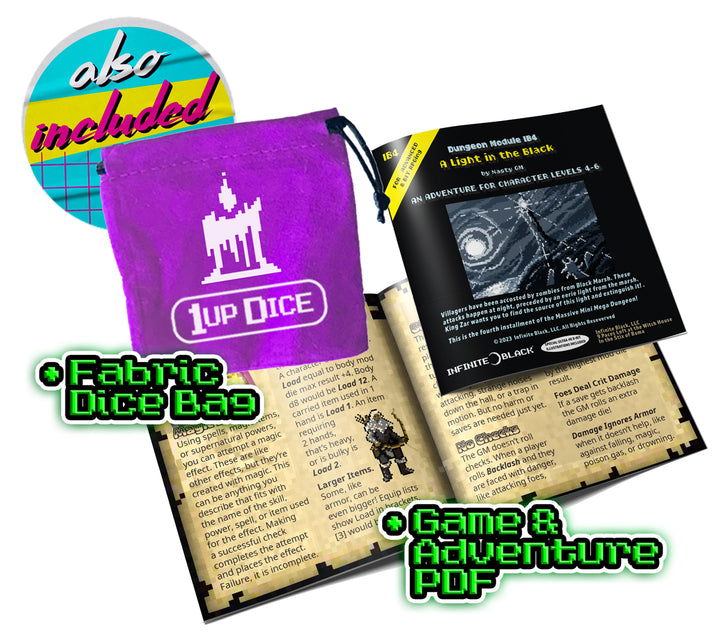 1UP-Dice Arcane Candle polyhedral set