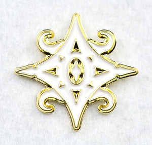 gold and white star of azathoth pin
