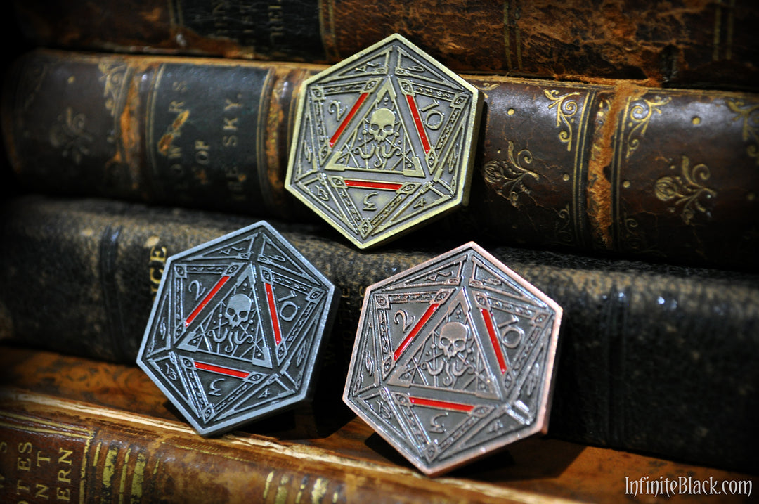 The Seal of Yog-Sothoth coins in gold, silver, and copper