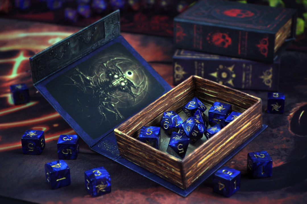 Elder Dice - Blue Astral Elder Sign Polyhedral Set