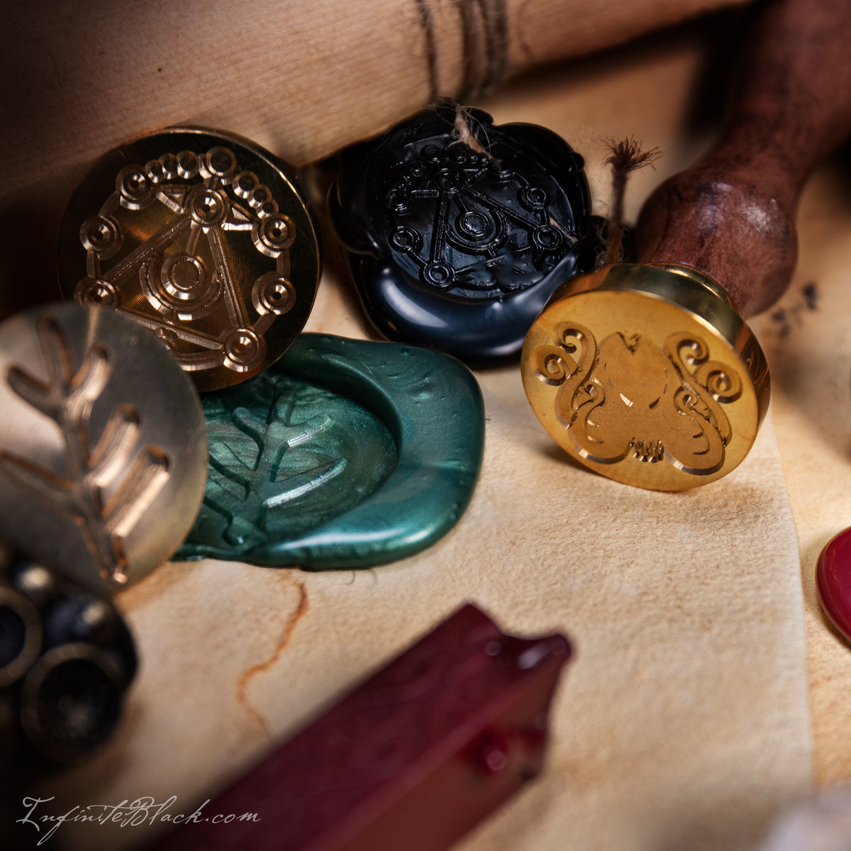 Wax Seal Set – Elder Dice Symbols – Infinite Black