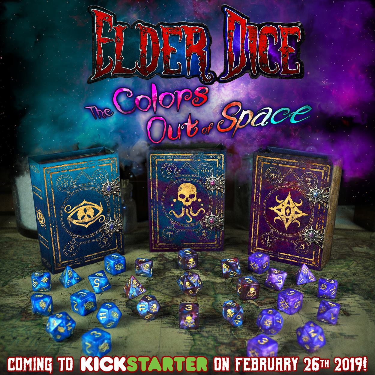 Elder Dice: The Colors Out of Space is Coming to Kickstarter Tuesday, February 26, 2019!