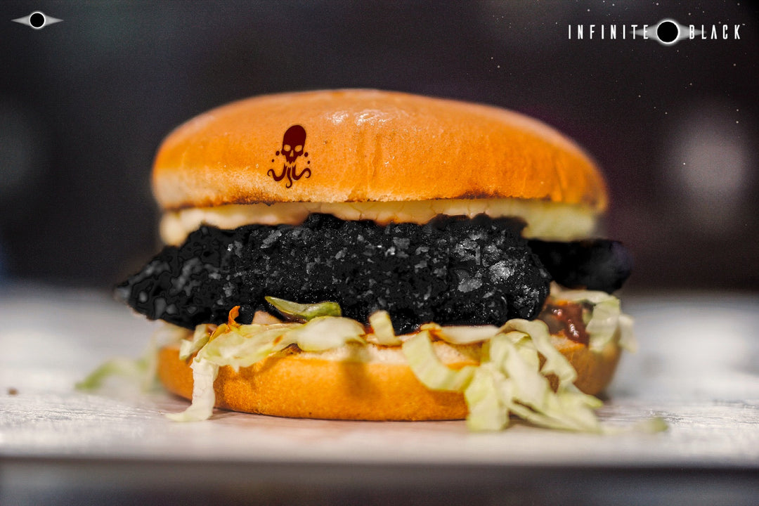 the infinite black chicken sandwich