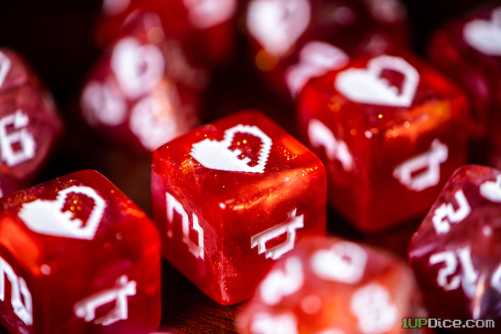 1UP-Dice Healing Heart polyhedral set