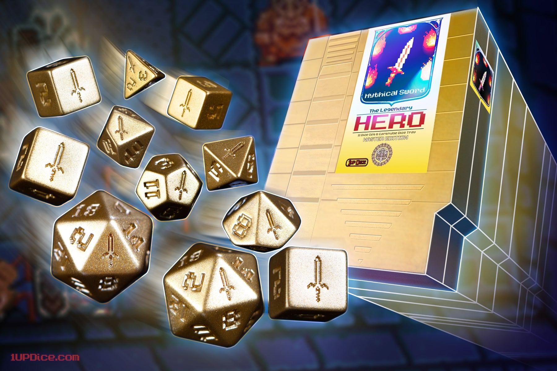 1UP-Dice Master Edition Mythical Sword polyhedral collection