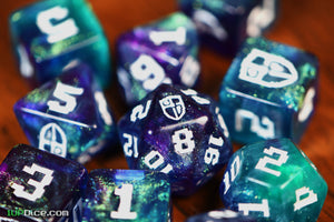 1UP-Dice Radiant Shield polyhedral set