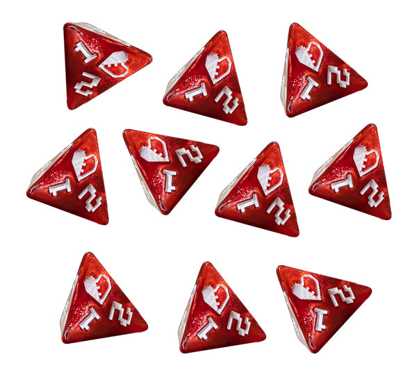 Healing Heart 10d4 Set + Dice Bag