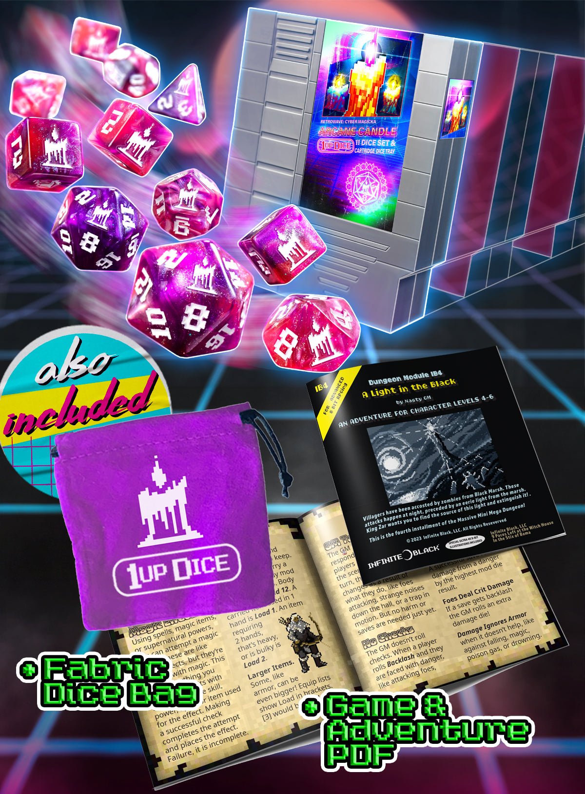 1UP-Dice – Infinite Black 1UP-Dice – Infinite Black