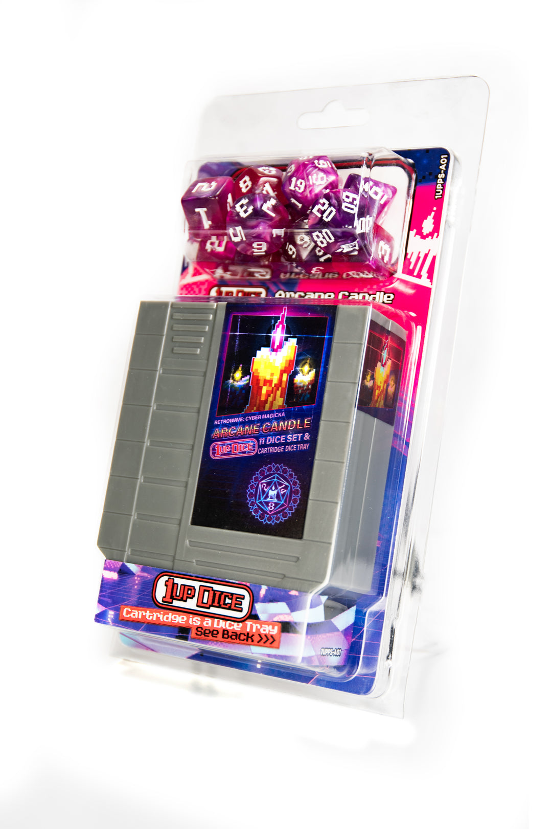 1UP-Dice Arcane Candle polyhedral set