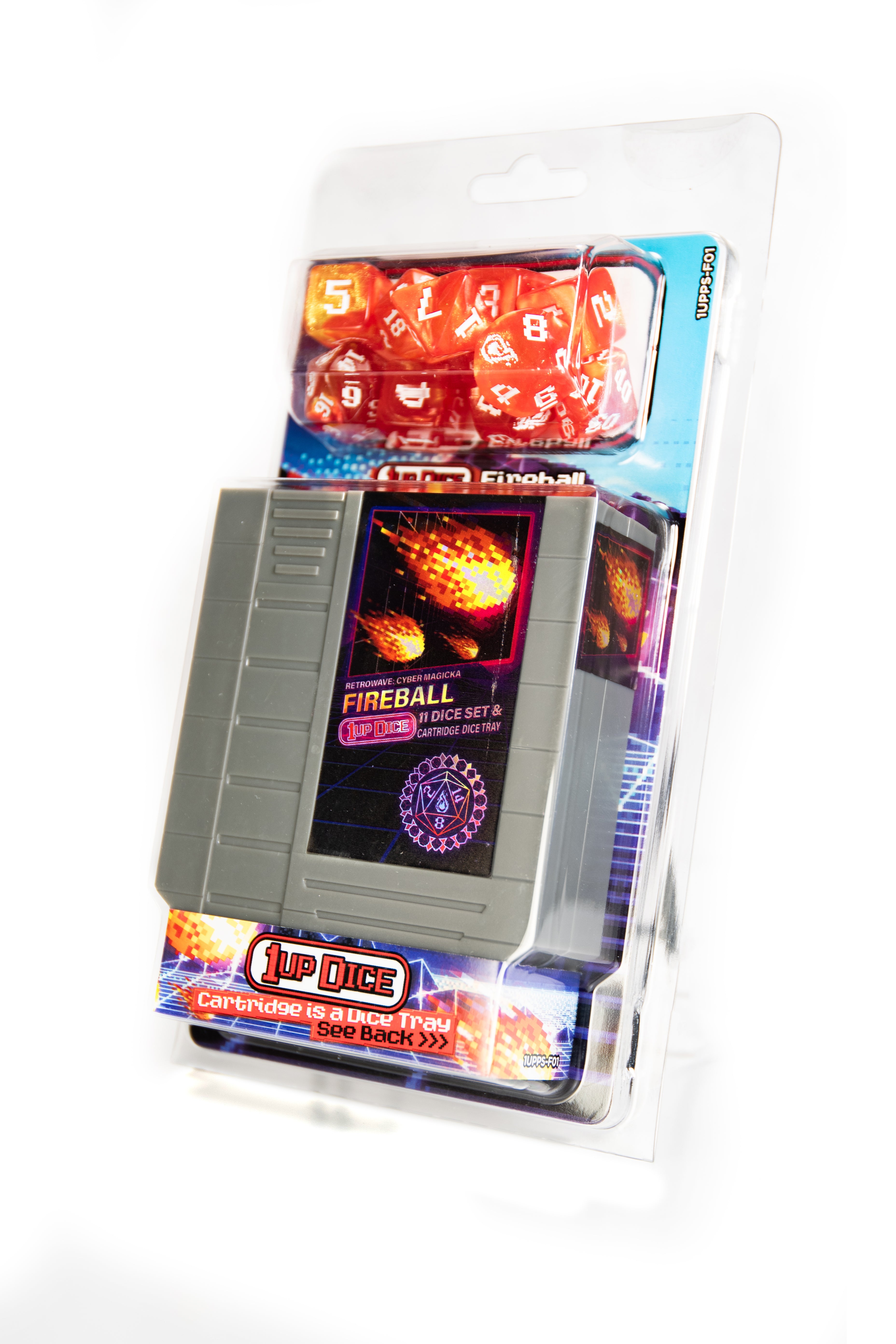 1UP-Dice Fireball polyhedral collection – Infinite Black