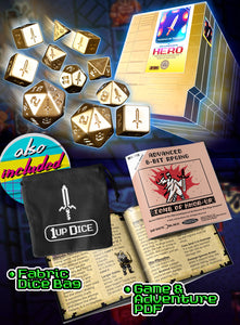 1UP-Dice Master Edition Mythical Sword polyhedral set