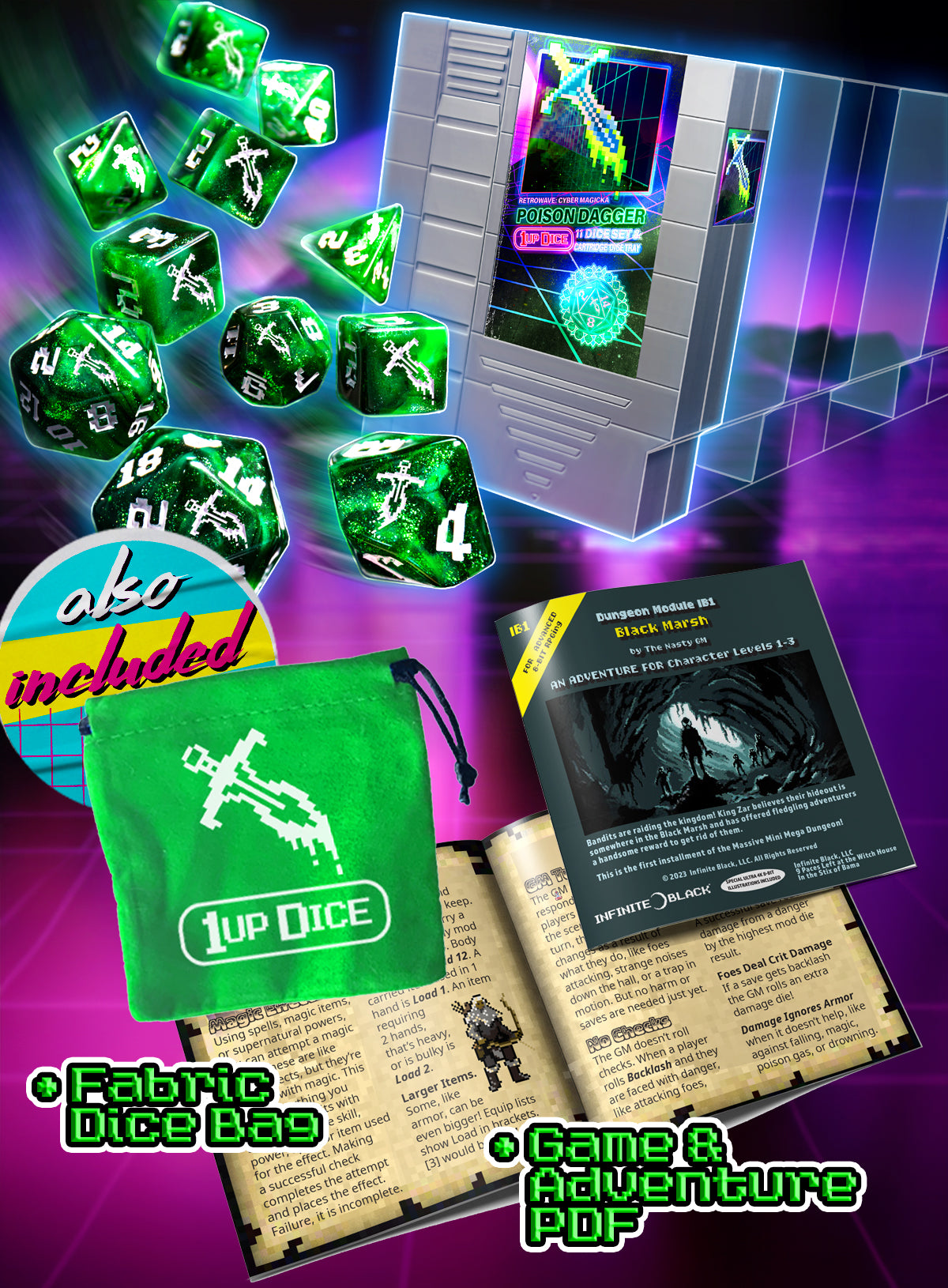 1UP-Dice – Infinite Black 1UP-Dice – Infinite Black