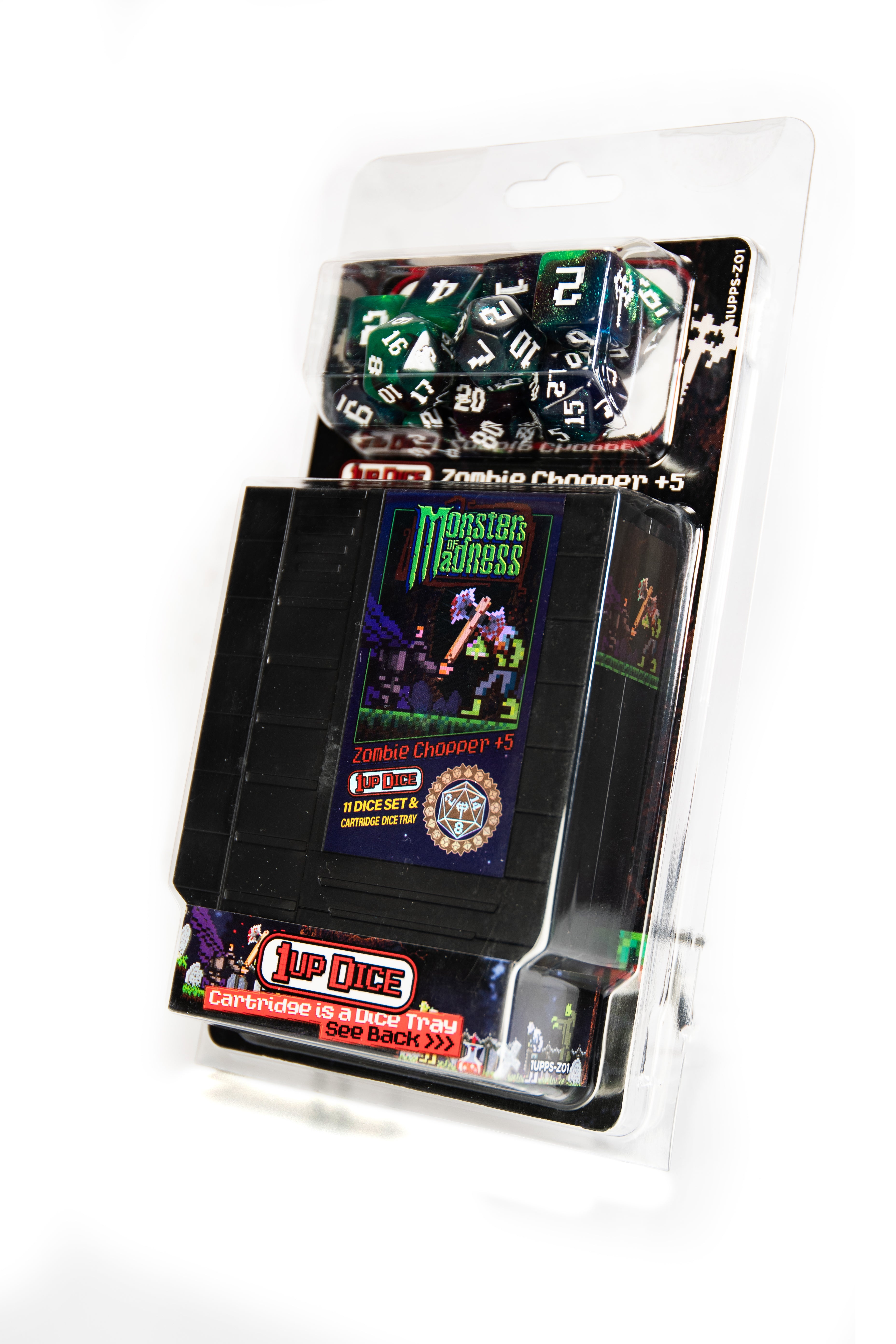 1UP-Dice Zombie Chopper polyhedral set – Infinite Black