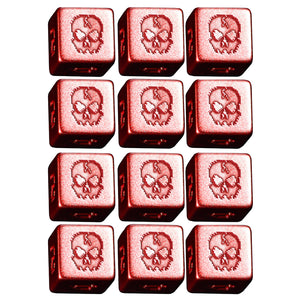 1UP-Dice Cackling Blood Skull 12d6 Set