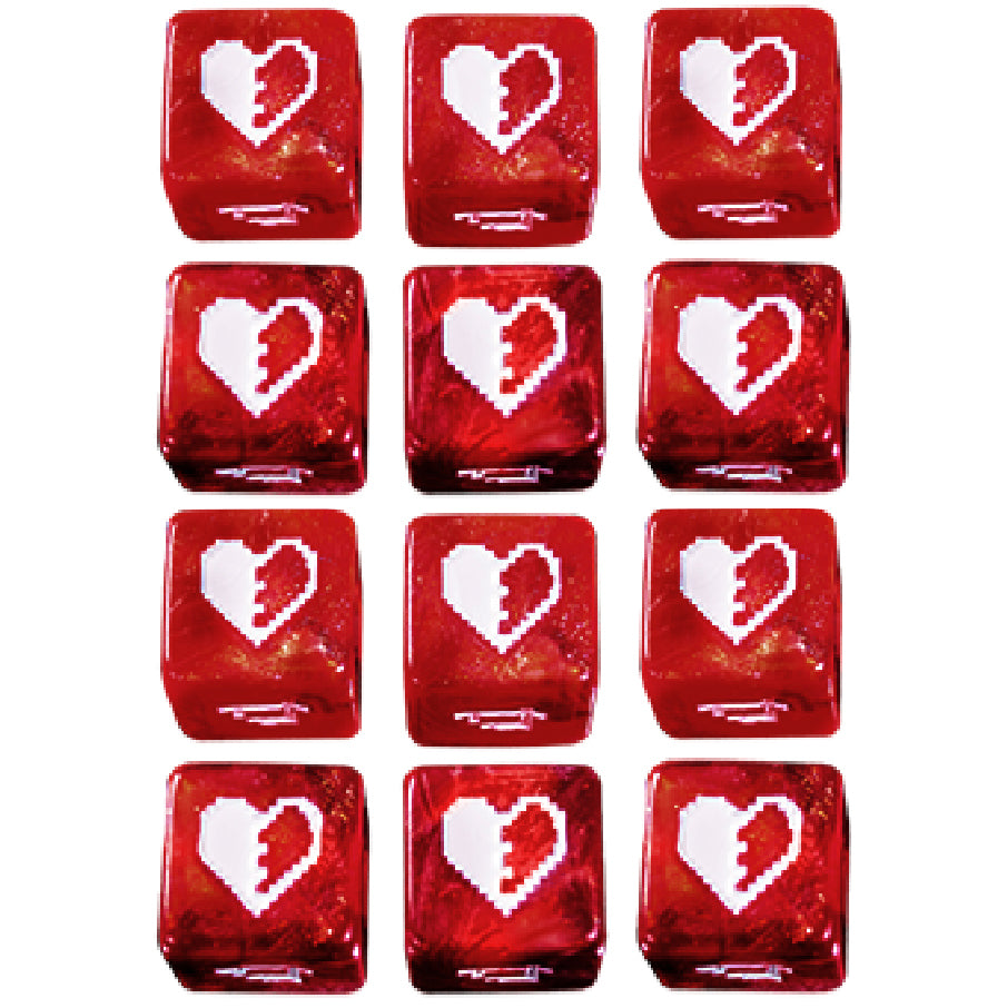 1UP-Dice Healing Heart 12d6 Set