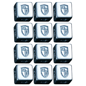 1UP-Dice Radiant Silver Shield 12d6 Set