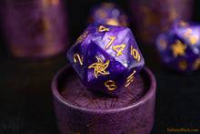 Leviathan d20 Astral Elder Sign - Mystic Purple with Gold paint
