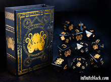 Brand of Cthulhu Dice - Onyx & Gold Polyhedral Set
