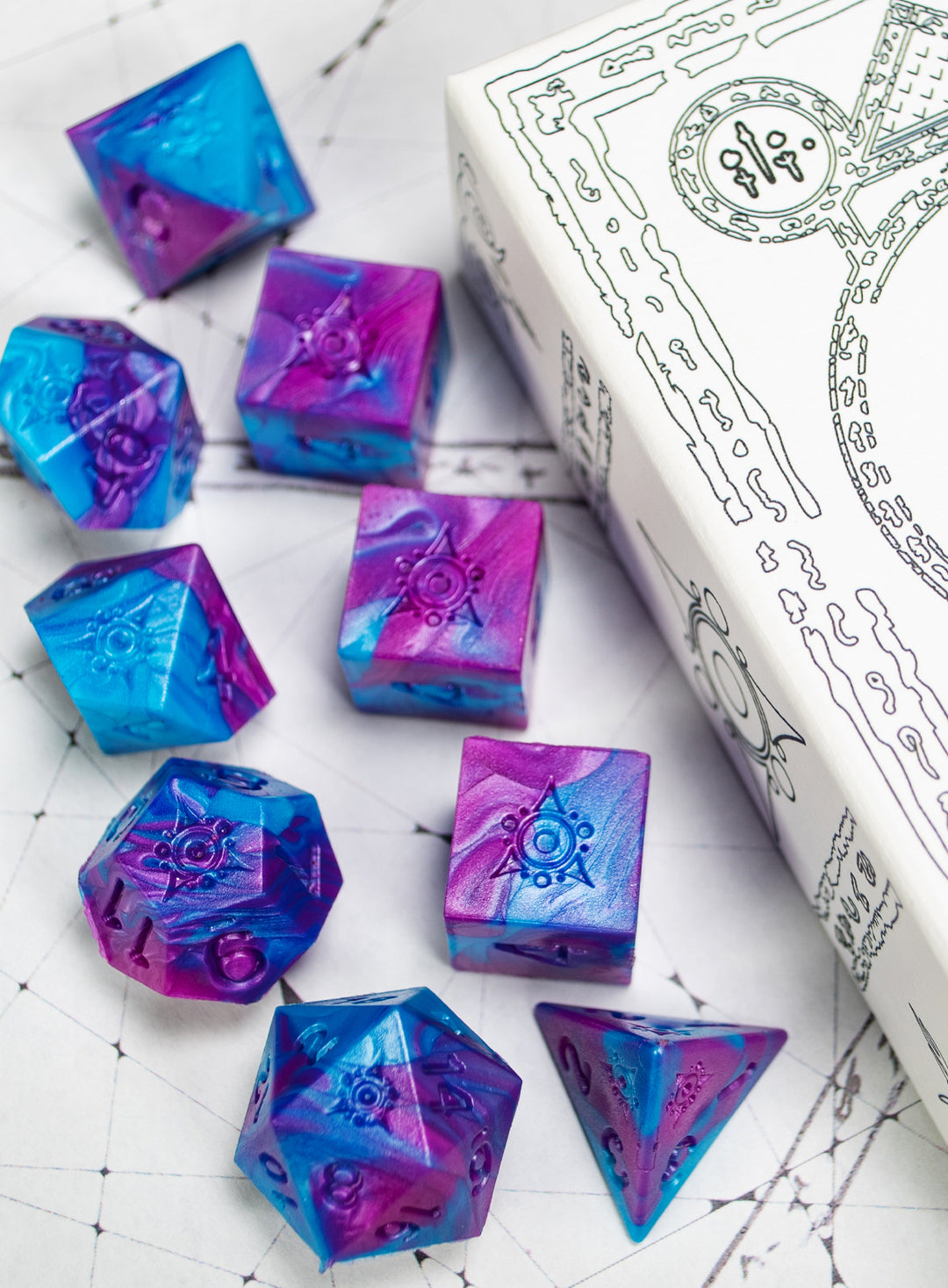 Sigil of the Dreamlands Dice - RAW Edition Polyhedral Set