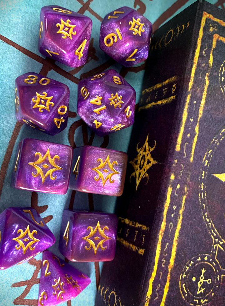 Star of Azathoth Dice - Nebula Polyhedral Set