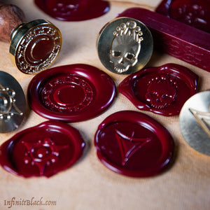 Scales of Justice Wax Seal with Red Wax Bars