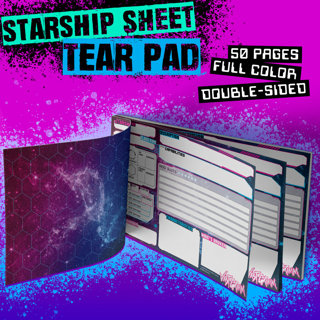 Vast Grimm Starship Sheet Tear Pad