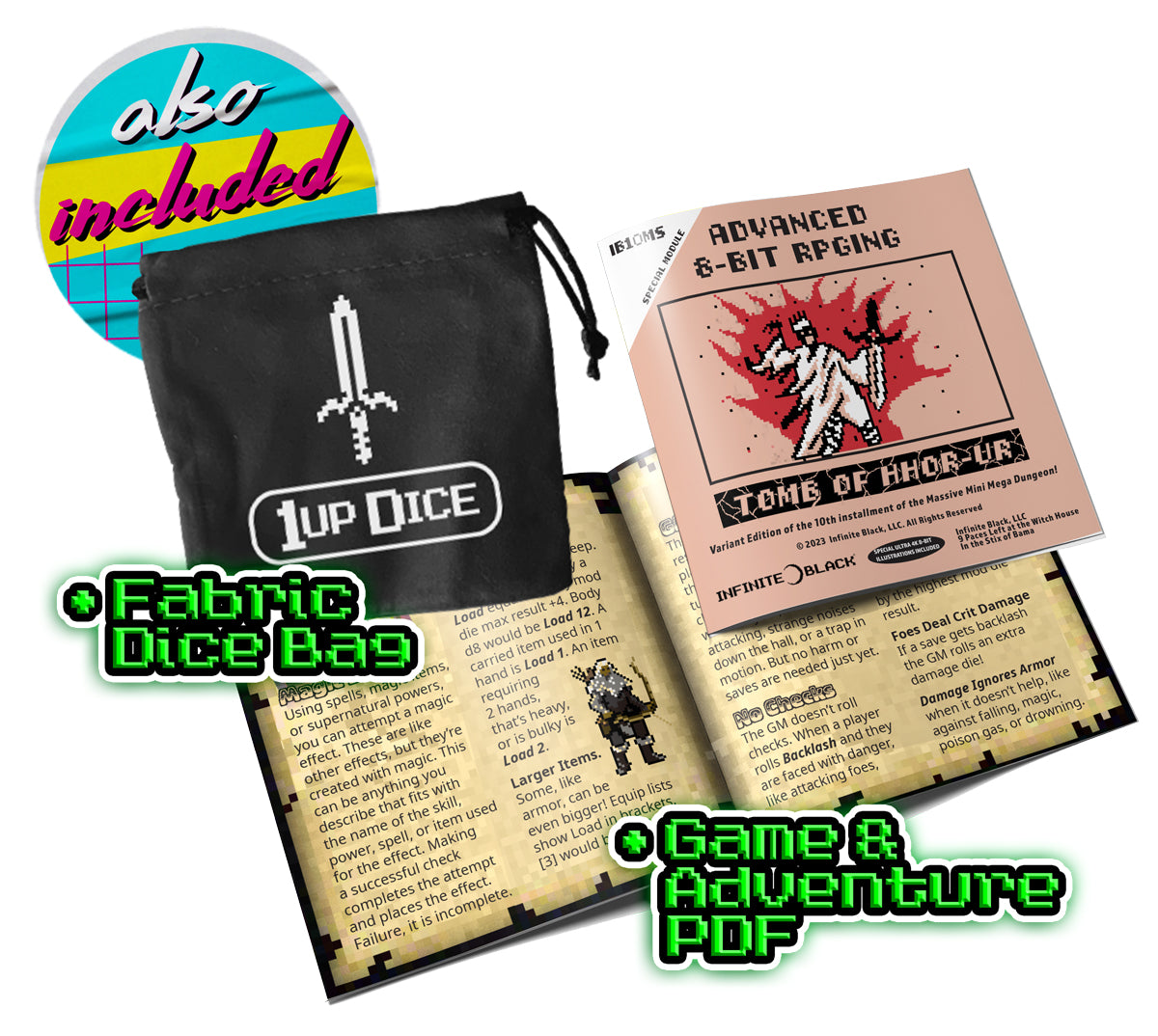 1UP-Dice Master Edition Mythical Sword polyhedral collection