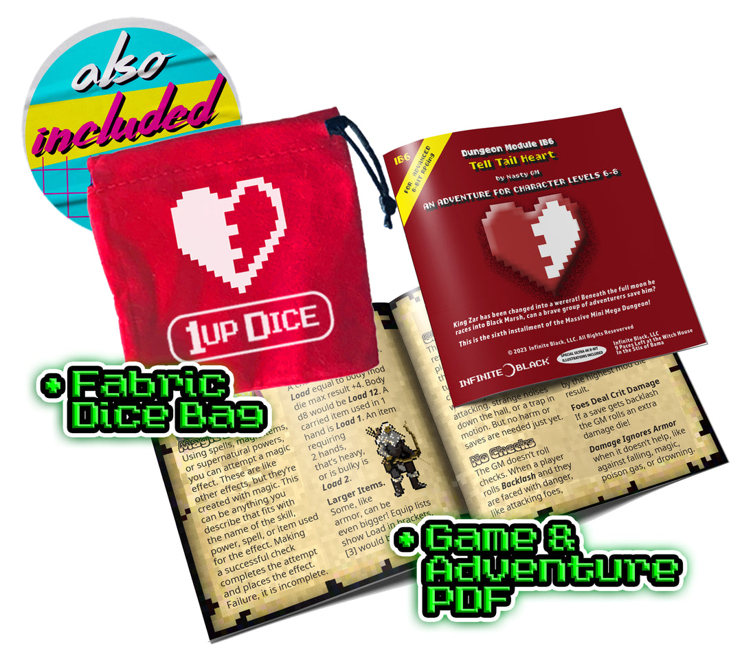 1UP-Dice Healing Heart polyhedral set