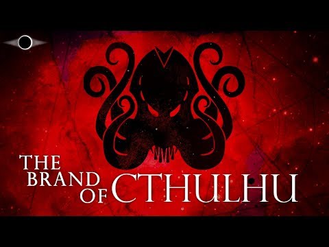 The Brand of Cthulhu Dice - Bone White on Eldritch Red Polyhedral Set