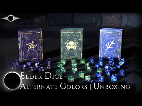 Elder Sign Dice - Blue Aether Polyhedral Set