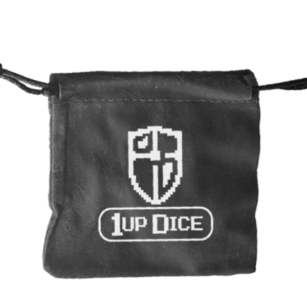 1UP-Dice Radiant Silver Shield polyhedral set