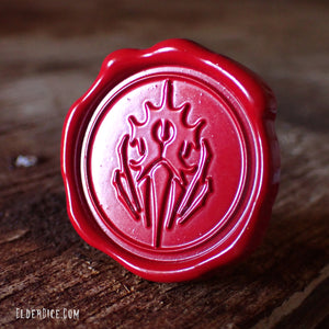 The Crest of Dagon Red Wax Pin