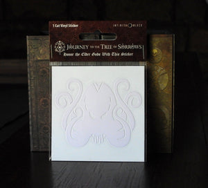 The Brand of Cthulhu white vinyl decal
