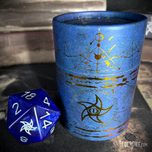 Leviathan d20 Astral Elder Sign - Blue with Ley Silver paint