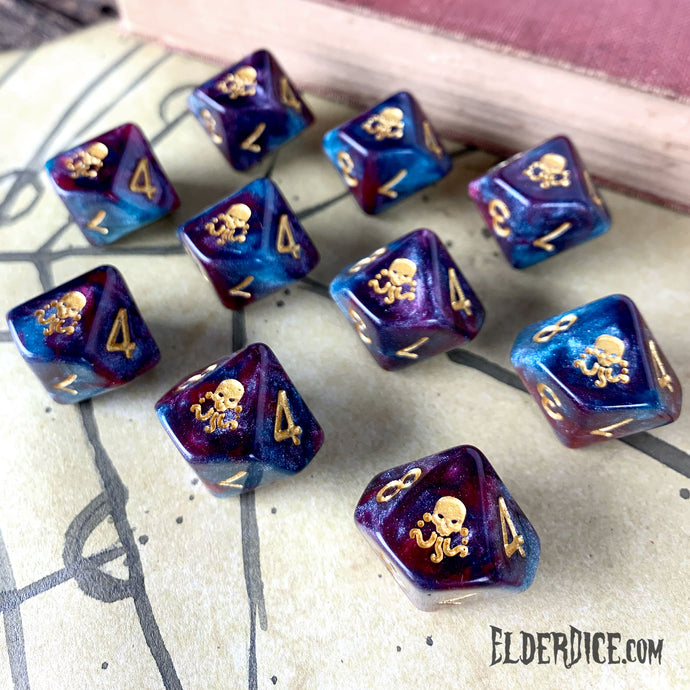 d10 set of the Nebula Seal of Yog-Sothoth Elder Dice