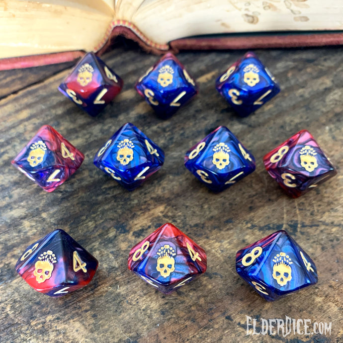 Mark of the Necronomicon Dice - Blood and Magick d10 Set