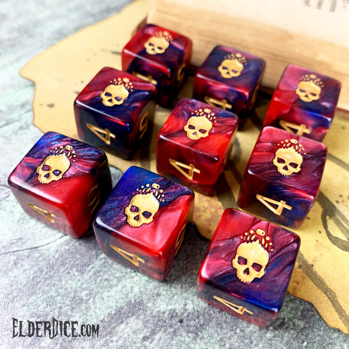 Mark of the Necronomicon Elder Dice d6 set Blood and Magick edition