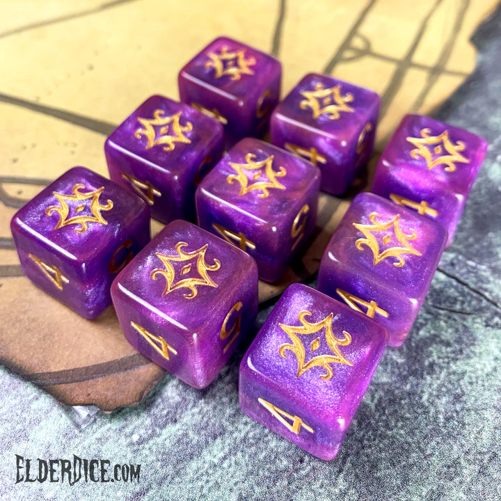 Star of Azathoth d6 Elder Dice set