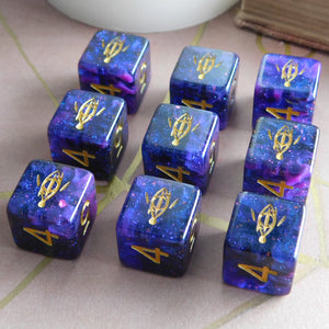 Seer's Eye Elder Dice: Mythic Glass and Wax d6 Set