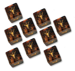 Yellow Sign Elder Dice: Mythic Black Amber d6 Set