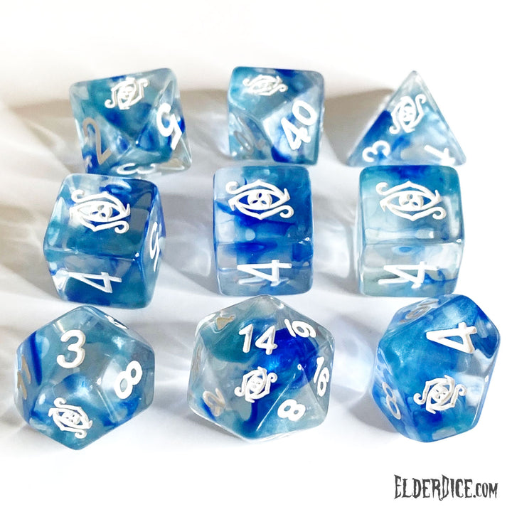 Eye of Chaos Elder dice supernova edition on white background