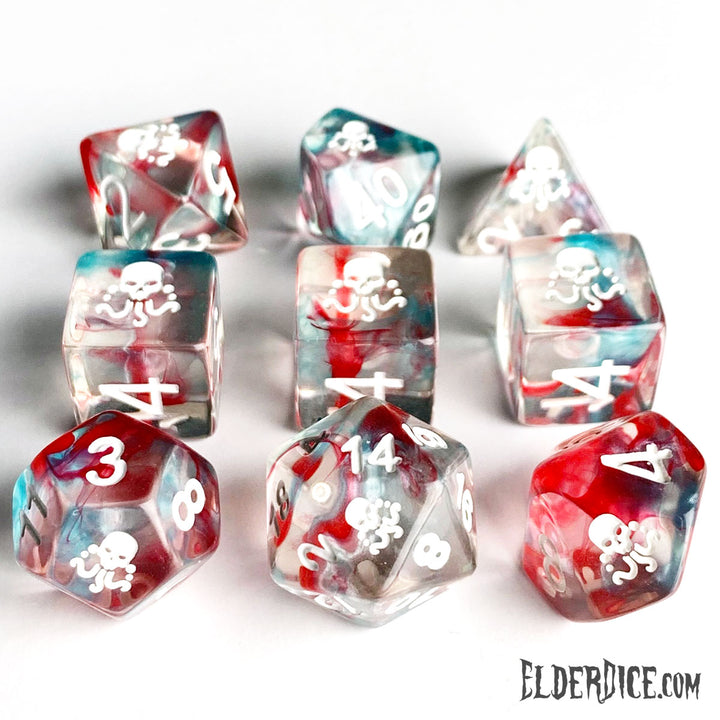 Seal of Yog-Sothoth Elder Dice polyhedral set in the supernova edition