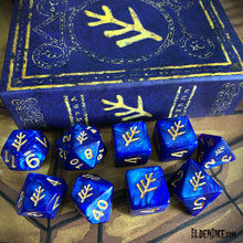 Elder Sign Dice - Blue Aether Polyhedral Set