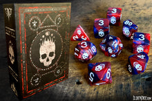Elder Dice blood and magick Necronomicon dice with white paint