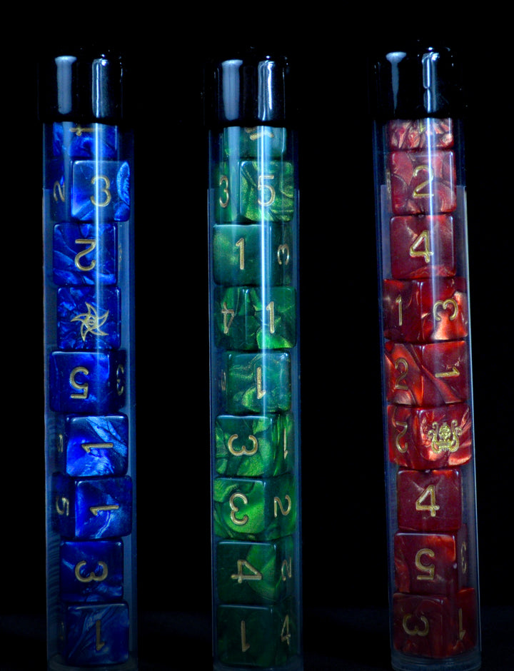 Three sets of Original Elder Dice d6 sets in tube