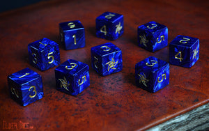 Blue Astral Elder Sign d6 set