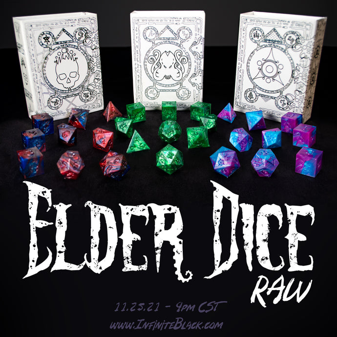 The complete collection of the RAW elder dice