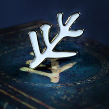 Elder Sign gold and white pin